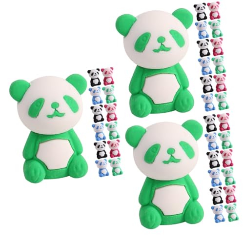 TOYANDONA 3 Sätze Panda Radiergummi Erasers for Für Auseinander Nehmen Süße Mini-radierer Panda Kuscheltier Urlaub Radiergummis Tier-radiergummis 36 Stück * 3 von TOYANDONA