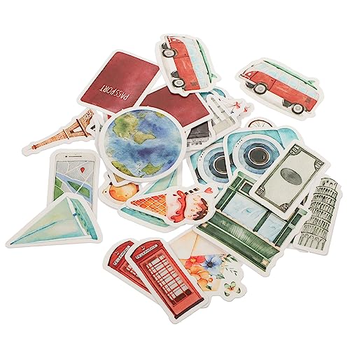 TOYANDONA 3 Sätze Reiseaufkleber Zeitschriftenverschönerungsaufkleber Computeraufkleber Scrapbooking Sticker Scrapbook Stickers Zeitschriftenverschönerungszubehör dekorative Aufkleber Papier von TOYANDONA