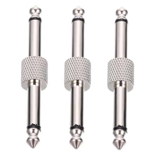 TOYANDONA 3 Stück Audio- Patch Pedal Gitarrenzubehör Gitarrenadapter Gitarrenanschluss Kabel Verbinder Vernickeltes Kupfer Silver TOYANDONA 3 Stück Audio- Patch Pedal Gitarrenzubehör Gitarrenadapter Gitarrenanschluss Kabel Verbinder Vernickeltes Kupfer Silver von TOYANDONA