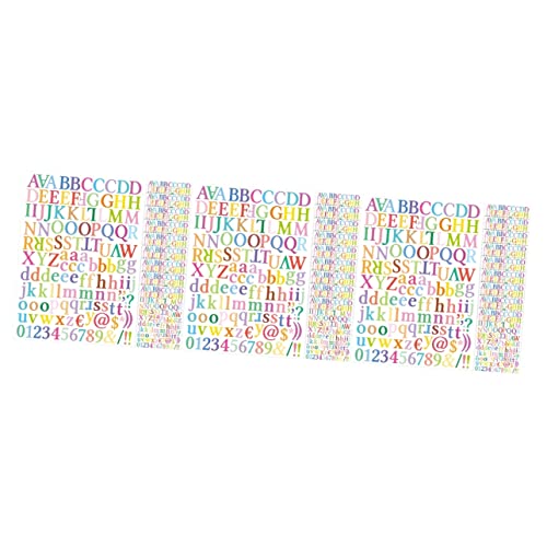 TOYANDONA 30 Blätter Alphabet-Aufkleber Vinyl Sticker Vinyl Aufkleber kleine Buchstabenaufkleber Aufkleber mit kleinen Nummern Buchstaben aufkleben Buchstabenaufkleber für Scrapbooking von TOYANDONA