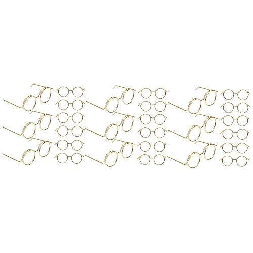 TOYANDONA 30 STK Metallbrille Mini-Sonnenbrille für Puppen Action-Figuren-Spielzeug kindertagsgeschenke Geschenke kindertag schnapsgläser Kinder Sonnenbrille Puppenzubehör Mini-Puppen-Brille von TOYANDONA