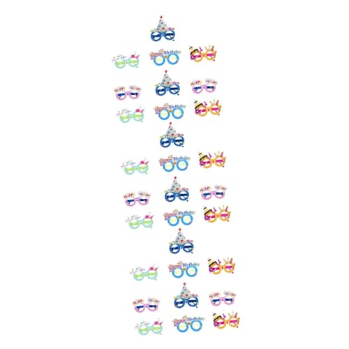 TOYANDONA 30 Stk Geburtstagsbrille Kinderbrille Kinder Party Brille Zubehör für Sportgeburtstage party feier gläser kinder ferngläser kinderferngläser lustige Tortenbrille Partybrille Papier von TOYANDONA