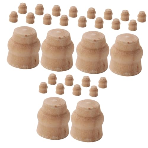 TOYANDONA 30 Stück Mini Tischzubehör Puppenhaus Tischbeine Puppenhaus Zubehör Mini Möbel Holzfüße Mini Möbelbeine Miniatur Möbelbeine Puppen Mini Tischbeine Mini Hockerbeine von TOYANDONA