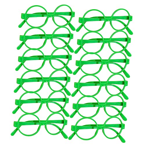 TOYANDONA 30st Rundes Brillengestell Rahmen Teenager Runden Pet Runde Brille Füllstoffe Gläser Jungs Rave Partygeschenke Retro-brille Faltbar Lupe Green Plastik von TOYANDONA