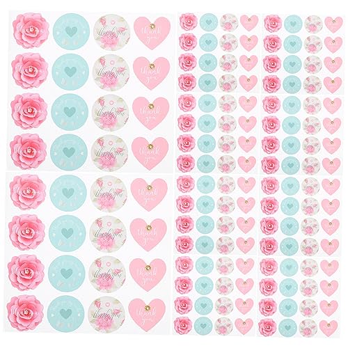 TOYANDONA 32 Blatt personalisierte Sticker personalisierte Aufkleber geschenkschildchen Book Stickers Selbstklebende Dankesaufkleber Backsiegelaufkleber Selbstklebende Perlglanzfolie von TOYANDONA