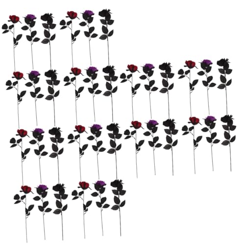 TOYANDONA 36 STK Künstliche Rose mit Augäpfeln blumenarrangements dekor gotische Rose künstliche Rosen Halloween Dekoration künstliche Blumen gefälschte Halloween-Rose Blumendekor ABS von TOYANDONA