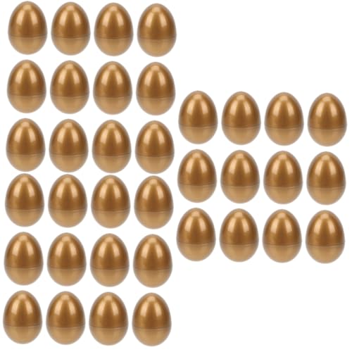 TOYANDONA 36 Stk Ostereier Mit Süßigkeiten Gefüllte Eier Geschenkboxen Zu Ostern Spielzeug Gefülltes Ei Leere Eier Zum Füllen Gefälschte Eier Lebensmittelspielzeug Golden Plastik von TOYANDONA