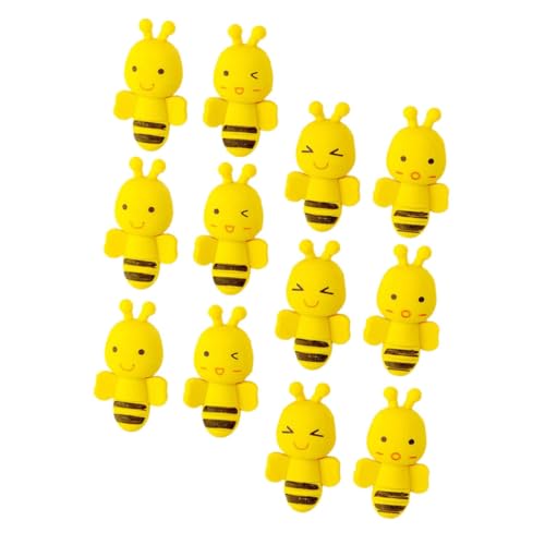 TOYANDONA 36St Biene Radiergummi radierer kinder radiergummi kinder schulzubehör Mini-Spielzeug lustige Radiergummis Spaß entzückende Bienen Radiergummis Kinder malen Radiergummis Yellow von TOYANDONA