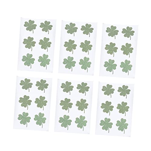 TOYANDONA 36St glitzernde Aufkleber st. Patrick Siegeletikett Kleeblatt-Aufkleber Glitzernde Sticker für Party Glitzernde Sticker für Bastelprojekte Nagelaufkleber Etiketten Laptop Yingschi von TOYANDONA