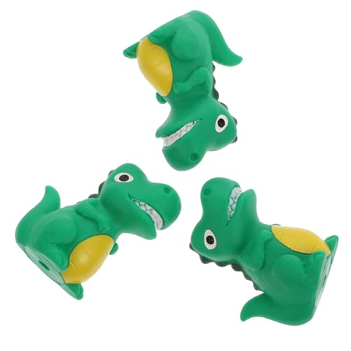 TOYANDONA 3St Dinosaurier-Plugin Babyauto Spielzeug Mini-Kuchen Geburtstagsparty-Dekoration dino figuren saurier spielzeug Dinosaurier-Kuchendeckel Kuchendekoration Vinyl Green von TOYANDONA