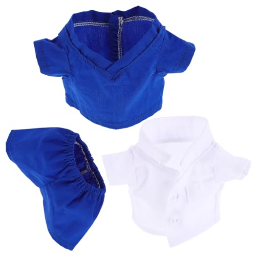 TOYANDONA 3St Puppenarztuniform tierische Kleidung Baumwollpuppen einfache Puppen Bärenkleidung Plüsch Tier Kleidung Kuscheltiere Zubehör Stofftier-Shirt Plüschbär-Zubehör von TOYANDONA