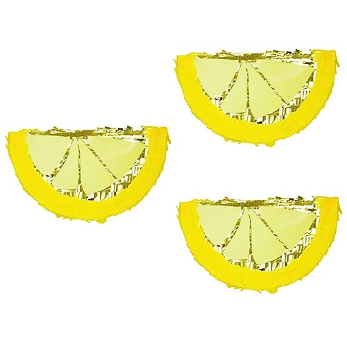 TOYANDONA 3st Piñata Limonaden-pinata Pinatas Für Geburtstagsfeier Mini-süßigkeit Pinata Zum Aufhängen Hängender Mexikanischer Pi? Zitronenförmige Pinata Mini-wassermelone Taco Yellow Papier von TOYANDONA