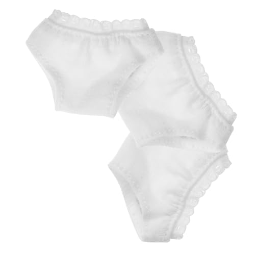 TOYANDONA 3st -Shorts Puppenzubehör Kleidung Für Puppen Glitzer Mädchenpuppe Unterhose Für Puppenhöschen Mini- Höschen Für Puppen Stoff Weiß von TOYANDONA