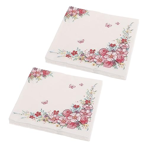 TOYANDONA 4 Papierserviette Serviette Für Die Party Cocktailservietten Frühstücksservietten Servietten Für Blumenpartys Partyservietten Servietten Für Die Brautparty Dessertservietten von TOYANDONA