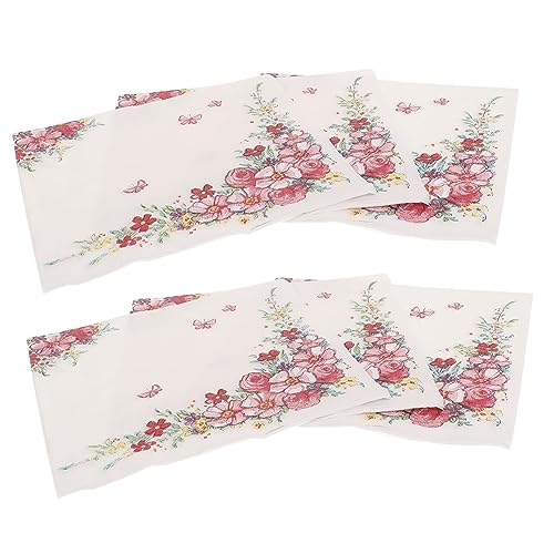 TOYANDONA 4 Papierserviette Servietten für die Hochzeit Blumenblütenservietten Servietten dekorativ party accessoires geburtstagsservietten Servietten entzückende bunte Servietten von TOYANDONA