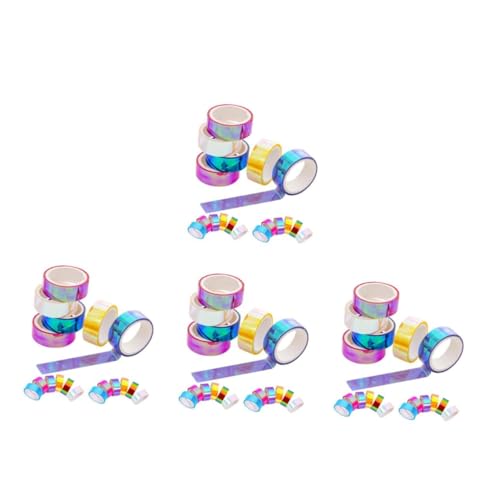 TOYANDONA 4 Sätze Farbverlaufsband Klebriges Papierband Tagebuch Washi Tape Breites Klebeband Washi-tape Für Scrapbooking Beschreibbares Washi-tape Washi Tape Zur Dekoration Pvc 18 Stück * 4 von TOYANDONA