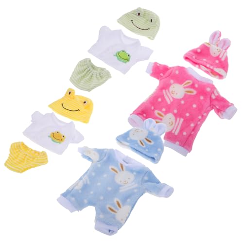 TOYANDONA 4 Sätze Puppen-Strampler Wiedergeborene Babypuppen Mädchen Hasenkleidung Für Mädchen Tierkleidung Für Babypuppen Babypuppenkleidung Realistische Babypuppen Rosa Kleidung Polyester von TOYANDONA