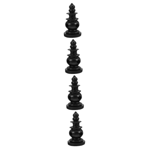 TOYANDONA 4 Stück Antikes Pagodenmodell Turmdekor Miniturm Turm Figur Turmmodelle Bürodekoration Chinesische Turmstatue Desktop-Tower-Modell Zarte Verzierung Desktop-dekor Black Harz von TOYANDONA