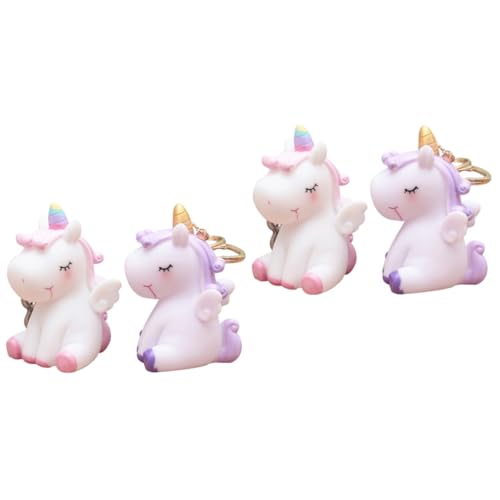 TOYANDONA 4 Stück Einhorn-charm-schlüsselanhänger Einhorn-charme Einhorn-poly-schlüsselanhänger von TOYANDONA