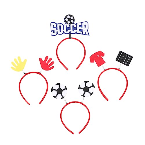 TOYANDONA 4 Stück Fußball-Fan-Stirnband Stirnband für Fußballfans Sport-Stirnbänder für Mädchen fussball weltmeisterschaft fußball haarband Wettbewerbszubehör Kopfbedeckung für Fußballfans von TOYANDONA