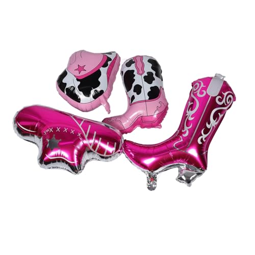 TOYANDONA 4 Stück Western-partyballons Cowgirl-stiefelballons Cowgirl-stiefel-ballon Partydekorationen Im Western-stil Cowboy-geburtstagsparty-dekorationen Westernballons Aluminiumfolie von TOYANDONA