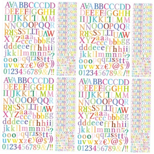 TOYANDONA 40 Blätter Alphabet-Aufkleber Vinyl Sticker Vinyl Aufkleber Sticker für Kalender Buchstaben aufkleben Zahlenspielzeug farbige Buchstabenaufkleber Scrapbooking-Aufkleber von TOYANDONA