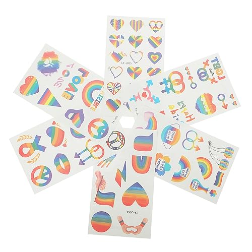 TOYANDONA 40 Blätter Gleich Geschlecht liche Aufkleber Schwule Aufkleber Regenbogen-Liebes-Stolz-Aufkleber Gay Sticker Rainbow Sticker LGBT-Gay-Regenbogenaufkleber LGBT-Gay-Love-Aufkleber von TOYANDONA