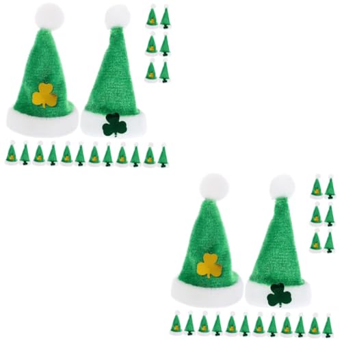 TOYANDONA 40 Stück Mini Pom Pom Mützen Exquisite Puppenhüte Patricks Day Dekorationen Miniatur Puppenmützen Puppenkleidungszubehör Mini Puppenhüte Kleine Hüte Dekor Miniaturhüte von TOYANDONA