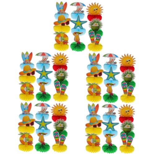 TOYANDONA 45 Stk Sommerliche Wabenornamente Hawaiianische Dekorationen Wohnakzente Dekor Hawaiianische Partydekorationen Dekor Für Den Tisch Wohnkultur Bankett Schreibtisch Bienenwabe Papier von TOYANDONA