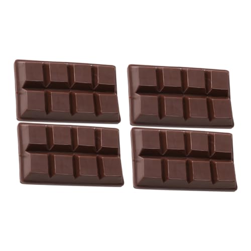 TOYANDONA 4pcs Valentinstag Dekorative Schokolade Simulierte Schokoladenmodell Für Tischplatte Gefälschte Schokoladenriegel Requisiten Kleines Schokoladendekor Desktop-schokoladenmodell von TOYANDONA