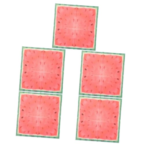 TOYANDONA 5 Sätze 5 Sets Wassermelonen Partytücher Oh Geburtstagsparty Zubehör Schüssel Zellophan Pool Wassermelonen Servietten Obst Wassermelone Abendessen 40 Stück * 5 von TOYANDONA