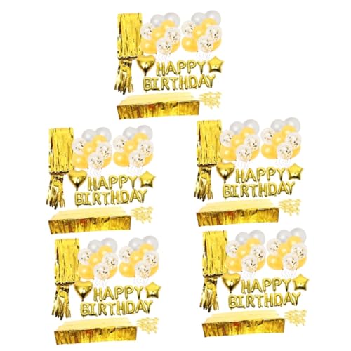 TOYANDONA 5 Sätze Dekorationen für Ballonpartys konfettiballone ballons dekoration party ballongas Geburtstag Partygeschenke kreativer Ballon Requisiten für das Szenenlayout Papier Golden von TOYANDONA