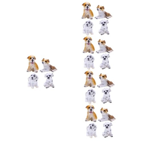 TOYANDONA 5 Sätze Simulationshund Home Decor Wohnungsdeko Gartendeko Rostoptik Dog Statue Welpen-cupcake-topper Mini-tierfiguren Tierfiguren Für Kleinkinder 1-3 Harz 4 Stück * 5 von TOYANDONA