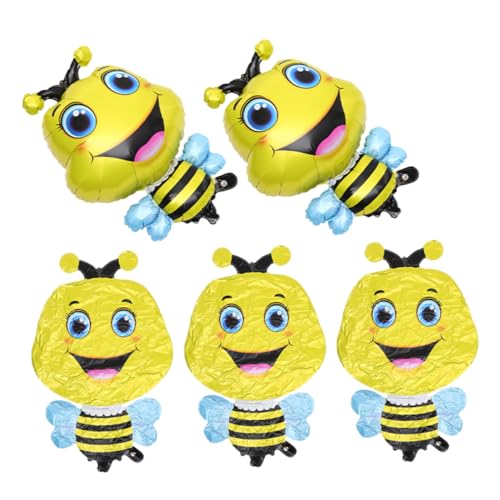 TOYANDONA 5 Stück Große Bienenballons Mit Tiermotiven Bienenfolienballons Für Geburtstagsfeiern Dschungel Und Tier Themenpartys Perfekt Für Kindergeburtstage Und Dekorationen von TOYANDONA