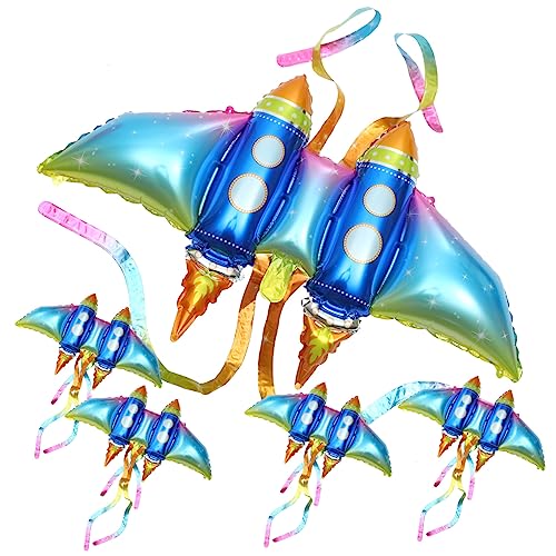 TOYANDONA 5 Stück Kostüm Flügelballon Aluminiumfolien Luftballons Raketen Partydekorationen Luftballons Für Party Luftballons In Raketenform Cosplay Dekor Raketenflügel Ballon Unisex von TOYANDONA