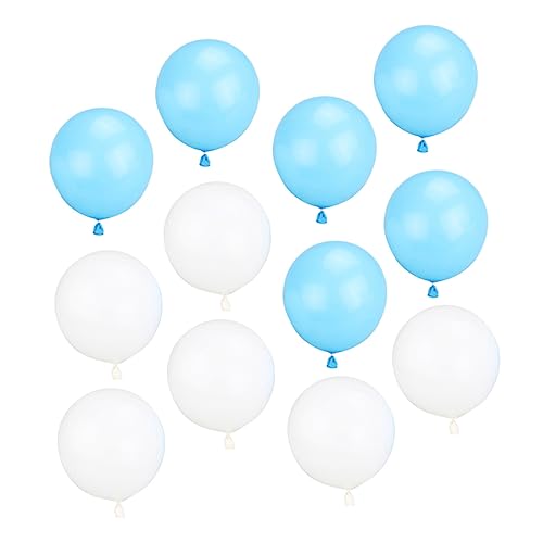 TOYANDONA 50 25 Partyballons Folienballon Für Die Babyparty Blaue Babyballons Neue Babyballons Luftballons Für Kleine Jungen Willkommen Babyballons Weiße Luftballons Hellblaue Luftballons von TOYANDONA