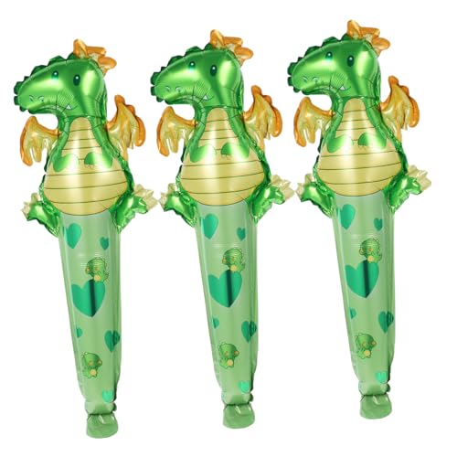 TOYANDONA 50 Stück Dinosaurier-Partyballons Schwimmbad Bogen-Kit aufblasbarer Hammer Ballonständer Aquarium Tank ballonie kidsballonie Cartoon-Folienballons Partyzubehör Aluminiumfolie von TOYANDONA