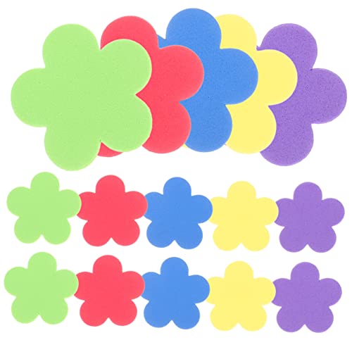 TOYANDONA 50 Stück Kleine Blumen-Schwamm-Aufkleber Schaumstoffaufkleber Kinder Schaumblumenaufkleber klebesticker Stickers Aufkleber Funny Sticker Blumenaufkleber für Kinder Blumen basteln von TOYANDONA