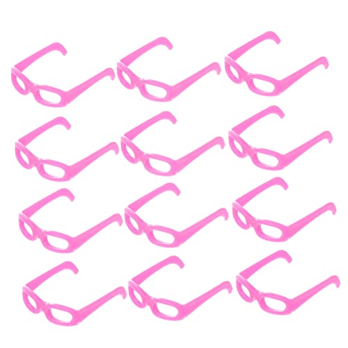 TOYANDONA 50 Stück Mini-Brille Puppenhaus Mini-Puppen-Sonnenbrillen-Requisiten Mini-Puppen-anziehbrille Puppe DIY Mini-Sonnenbrille DIY Minipuppenbrille Anzieh-minipuppen-Brille Plastik Rosy von TOYANDONA