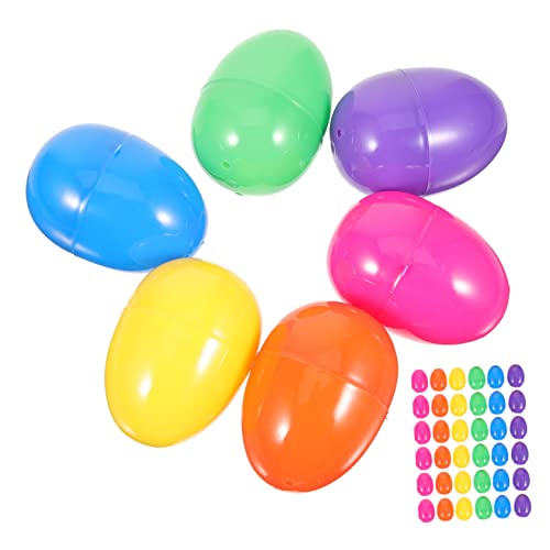 TOYANDONA 50 Stück Osterei easter egg decoration Eierkartons Eier befüllbar Eier Eierablage befüllbares Ei bunte Ostereier-Dekorationen Osterei-Verzierungen Plastik von TOYANDONA