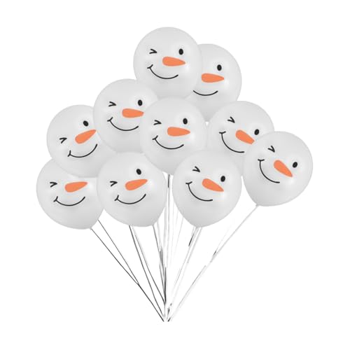 TOYANDONA 50 Stück Schneemann-Ballon Ballonbogen fallen weihnachtsfeier luftballons Schneeballon Schneemann Ballons Weihnachtsballonbogen Einhorn-Luftballons Schneeflockenballons Emulsion von TOYANDONA