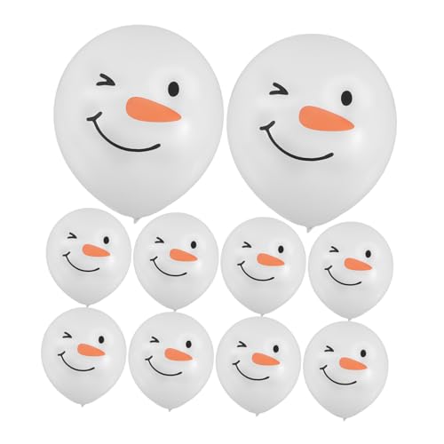 TOYANDONA 50 Stück Schneemann-Ballon Schneeballon weihnachtsfeier liefert Winterballons Schneemann Ballons Weihnachtsballonbogen weihnachtliche Folienballons Bonbonfolienballons Emulsion von TOYANDONA