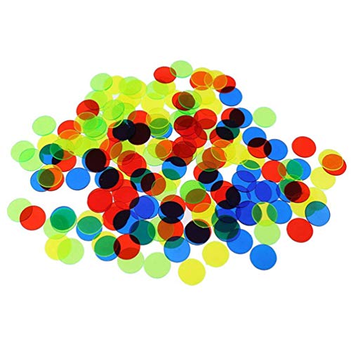 TOYANDONA 500 Stück Plastik Bingo Chips Zählen Chips Plastik Marker Spielmünzen 15Mm (Zufällige Farbe) von TOYANDONA