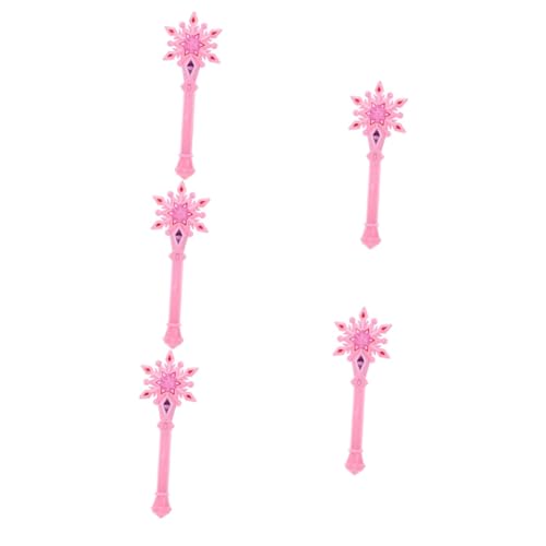 TOYANDONA 5St Leuchtender Zauberstab Schneeflocke-Fee-Zauberstab-Kind-Mädchen Zauberstab aufleuchten fairy wand zabawki dla dziewczynki Kinderspielzeug Ankleide-Schneeflocken-Feenstäbe Abs von TOYANDONA