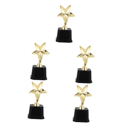 TOYANDONA 5St Sterne-Trophäe Siegertrophäe Tischdekoration Kunststoff Trophäe spielsachen Wettbewerbspreis Karnevalstrophäe Wettkampf-Trophäe Sterne Trophäen Party-Trophäen- Abs Golden von TOYANDONA