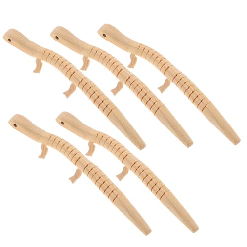 TOYANDONA 5St Unvollendetes Tierspielzeug aus Holz Tiere Spielzeug Tierfiguren Wackeltierspielzeug Kinderspielzeug Spielzeuge DIY-Spielzeug für Kinder DIY-Eidechsenspielzeug aus Holz hölzern von TOYANDONA