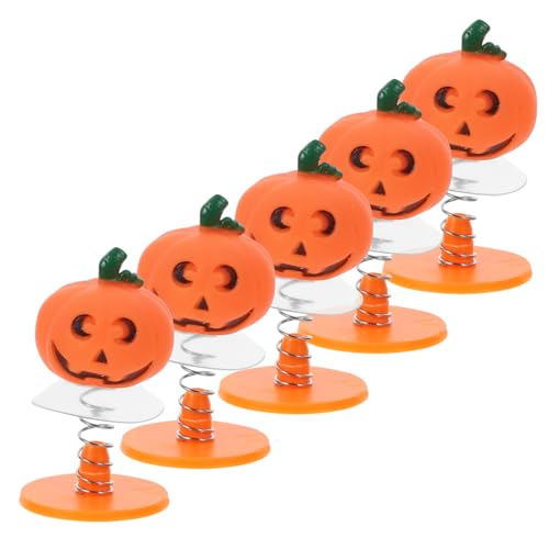 TOYANDONA 5st Hüpfende Kürbispuppe Sprungwerfer- Streich Springender Sprung Halloween-sprungspielzeug Für Partytüten Coole Gadgets Eisspielzeug Pop Kunststoff Orange von TOYANDONA