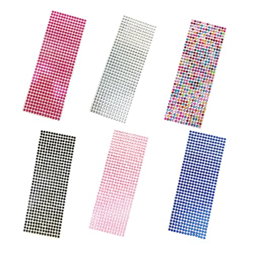 TOYANDONA 6 Blätter Diamant-Aufkleber Aufkleber-Etiketten Gesicht Album-Aufkleber personalisierte Sticker personalisierte Aufkleber Gesichtsdekor zarte Scrapbook-Aufkleber Acryl von TOYANDONA