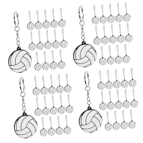 TOYANDONA 60 Stk Volleyball-schlüsselanhänger Schlüsselbund Hängende Schlüsselanhänger-dekore Schlüsselanhänger Zum Modellieren Von Sportbällen Bälle Entwerfen Schlüsselanhänger Pvc von TOYANDONA