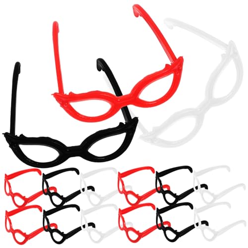 TOYANDONA 60st Mini-Brille Mini-Sonnenbrille Modische Brille Prop-Puppen-Sonnenbrille Kleine Gläser Für Puppen Miniaturbrille Spielzeug Puppenbrille Kleine Puppensonnenbrille Plastik von TOYANDONA